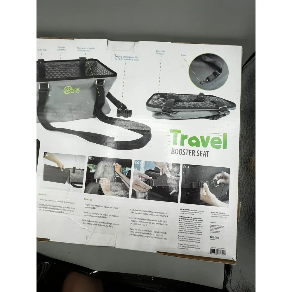 goDog Travel Booster Seat Accessories for Small Pets Travel New